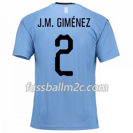 Fußballtrikots Uruguay J.M.Gimenez 2 Heim Trikotsatz WM 2018
